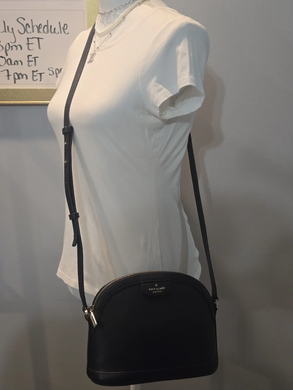 kate spade Sylvia Dome Shoulder Crossbody Pebbled Leather